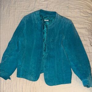 Vintage Leather Teal blue Cleo jacket!